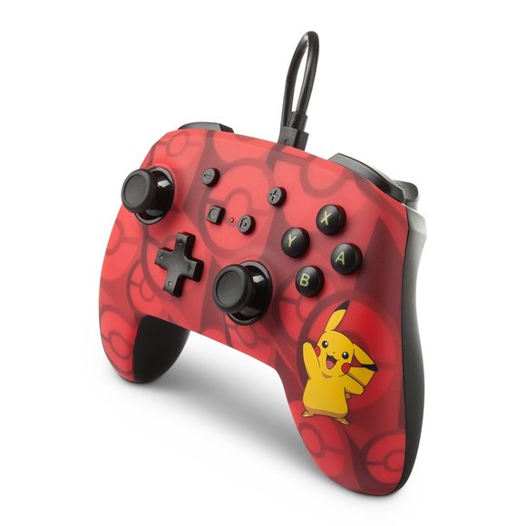 Nintendo Switch Controller Wired Pokemon Pikachu Red Enhanced 10ftUSB New Sealed - Picture 6 of 10